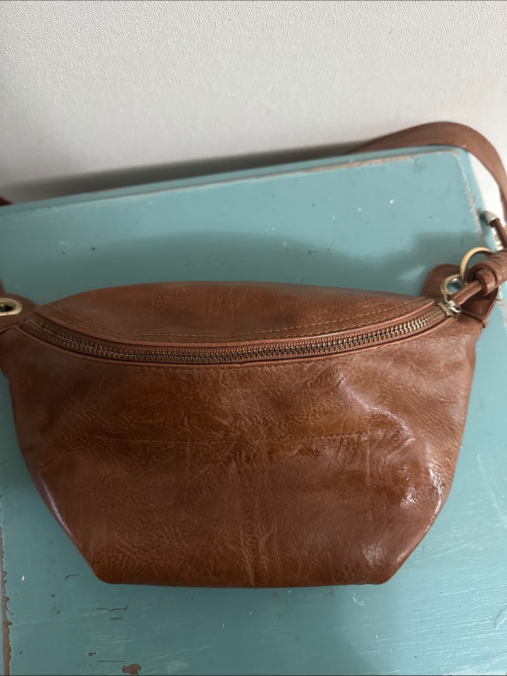 Classic Brown Leather Waist Bag - Unbranded